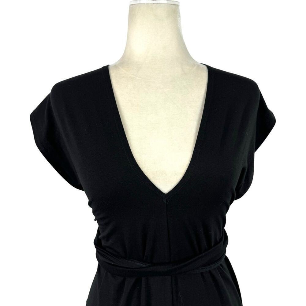 Reformation Black Convertible Wrap Multiway Halter Strap Plunge Maxi Dress XS - Picture 3 of 16